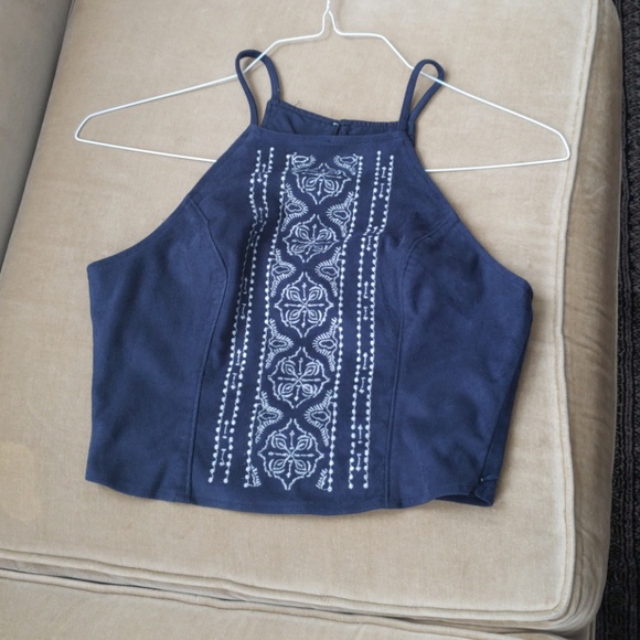 Abercrombie & Fitch Tops - Suede Abercrombie & Fitch crop top